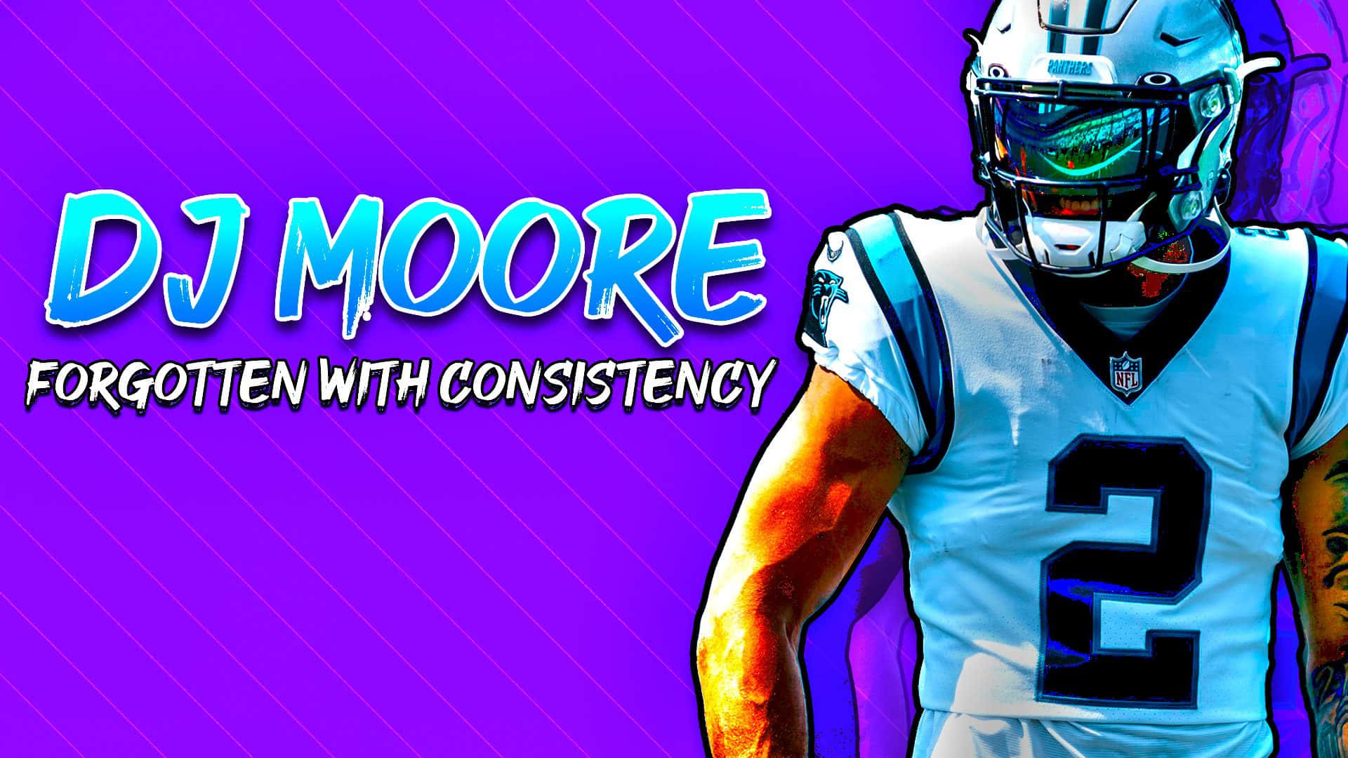 American Football Player Dj Moore Poster Background