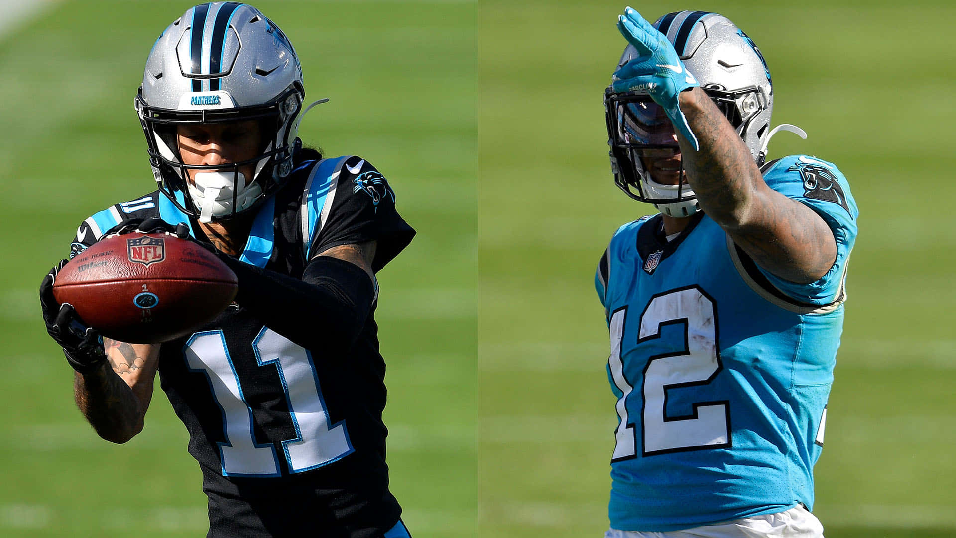 American Football Players Dj Moore And Brenton Bersin Background