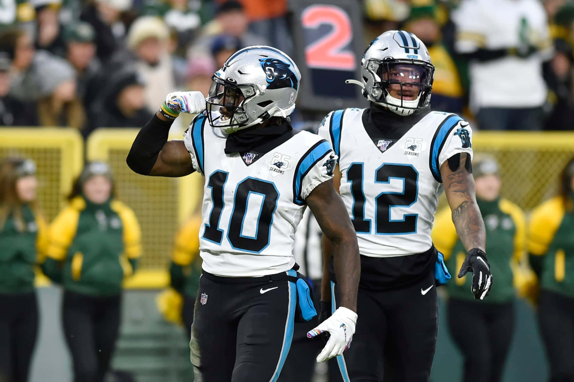 American Football Players Dj Moore And Curtis Samuel Background