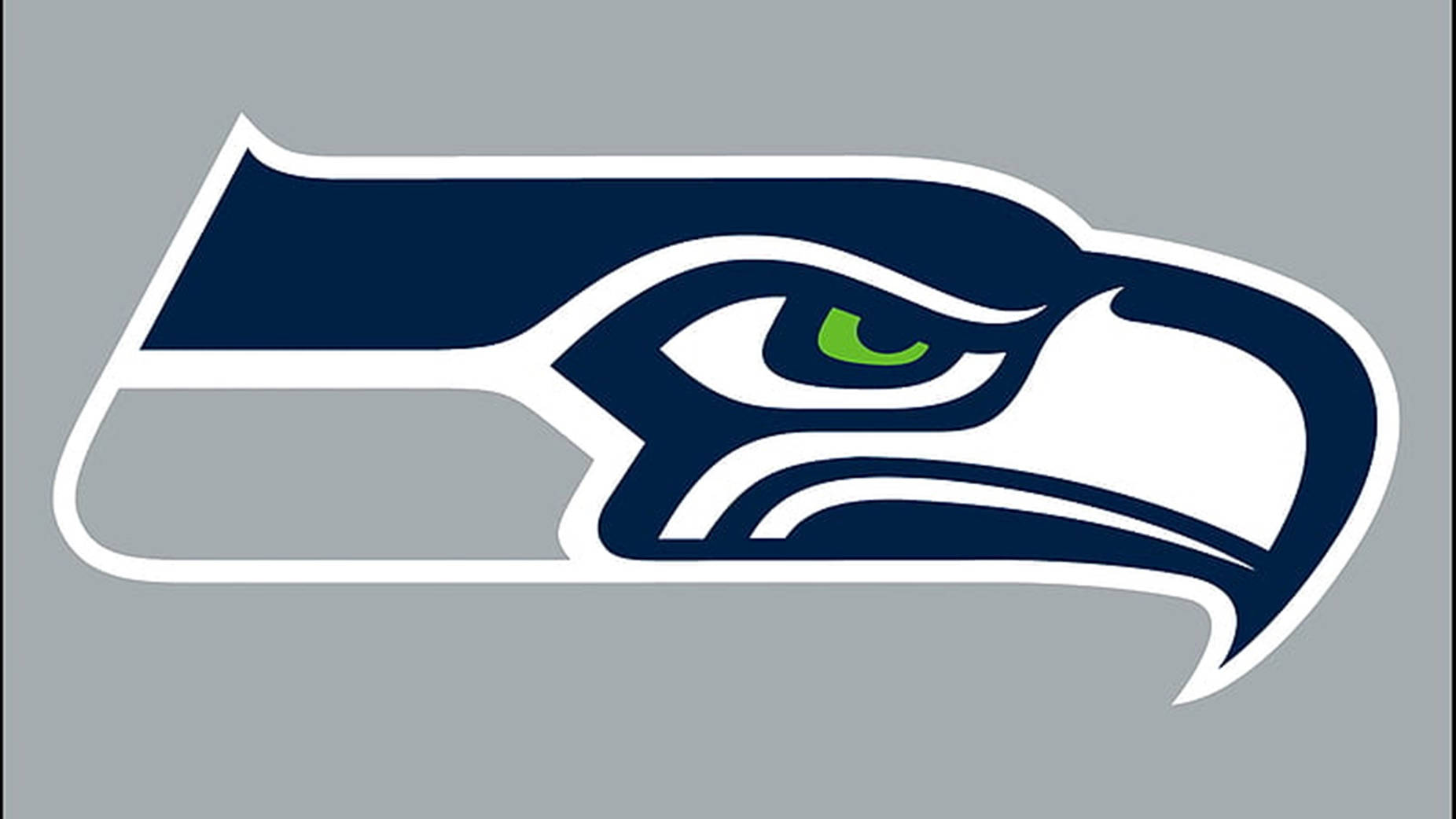 American Football Seahawks Logo On Gray Background