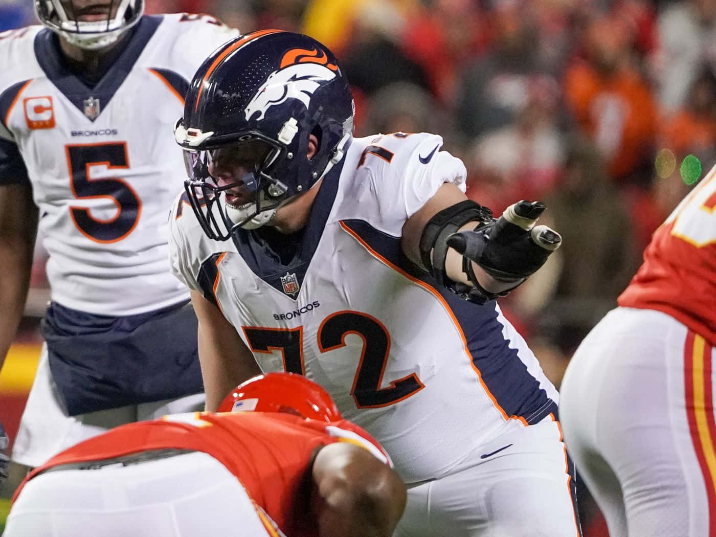 American Footballer No. 72 Garett Bolles Background