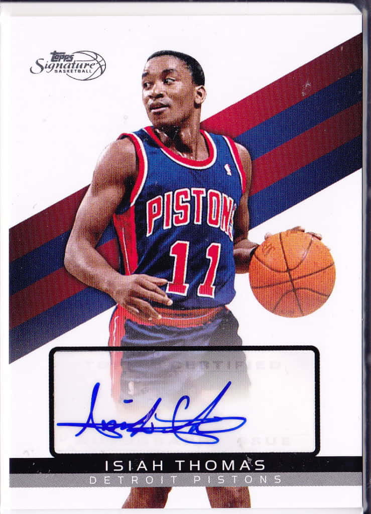 American Former Professional Basketball Player Isiah Thomas Autograph Background