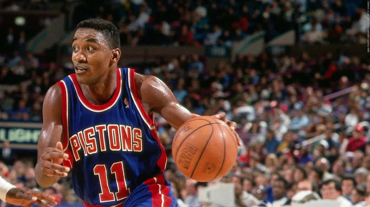 American Former Professional Basketball Player Isiah Thomas Nba Game Background