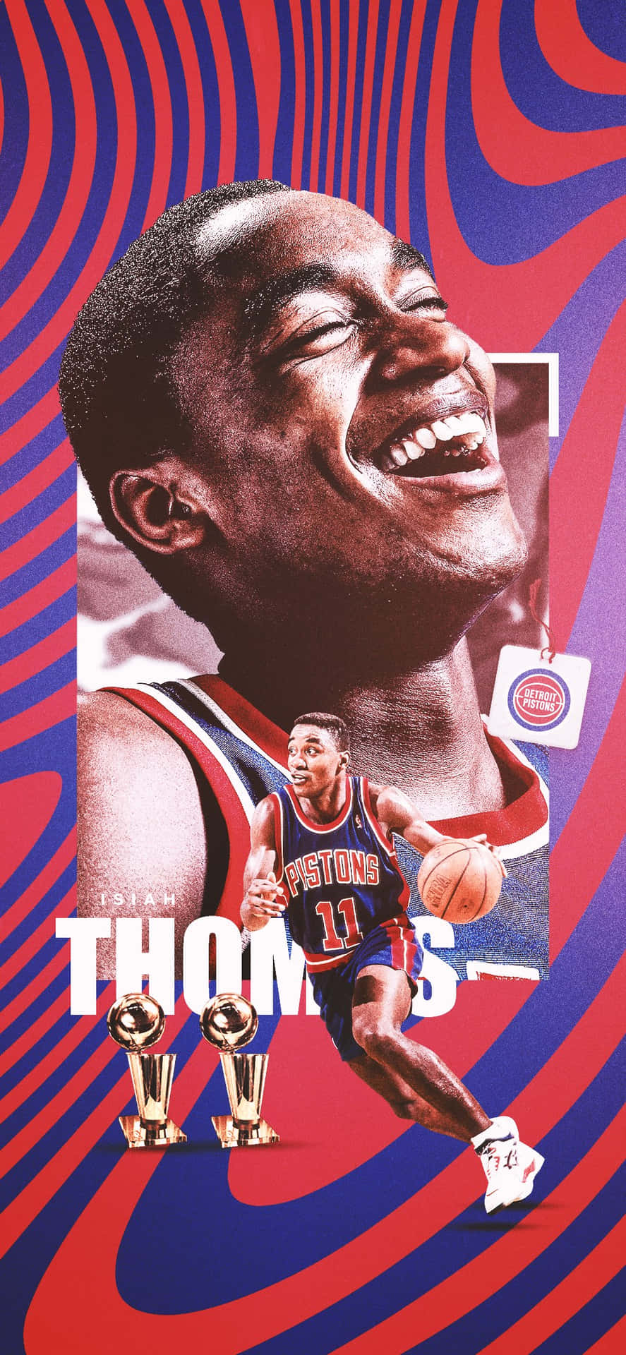American Former Professional Basketball Player Isiah Thomas Poster Art Background