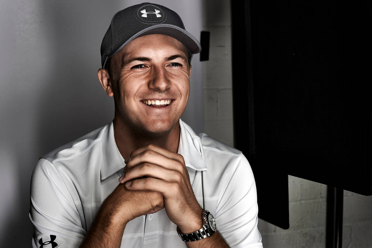 American Golfer Jordan Spieth Portrait Background