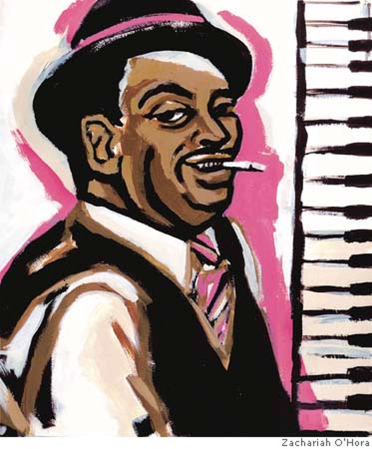 American Jazz Musician Fats Waller Digital Painting Background