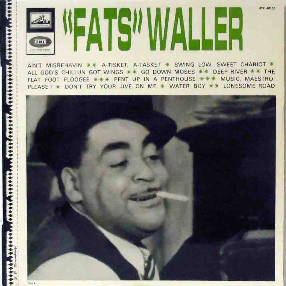 American Jazz Pianist Fats Waller Vintage Cd Cover Background