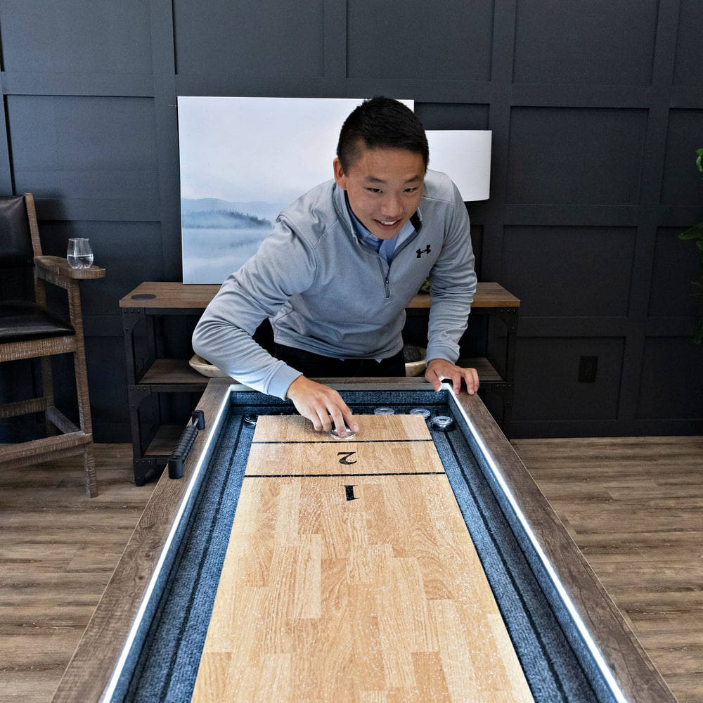 American Legend Kirkwood Shuffleboard Table Background