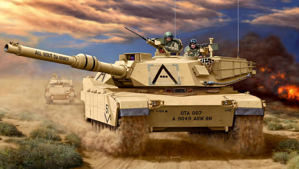 American M1 Abrams Tank Background