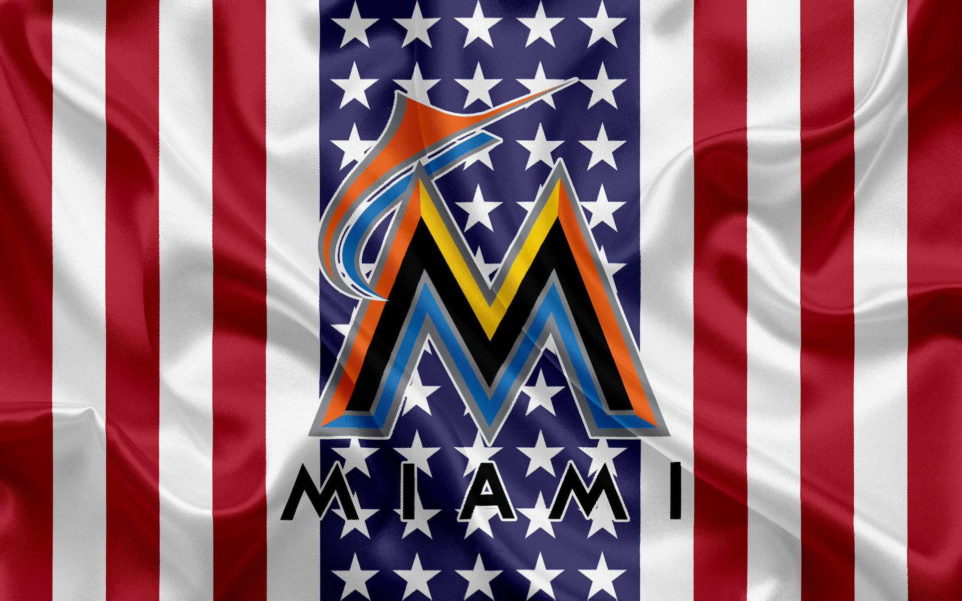 American Miami Marlins Flag Background