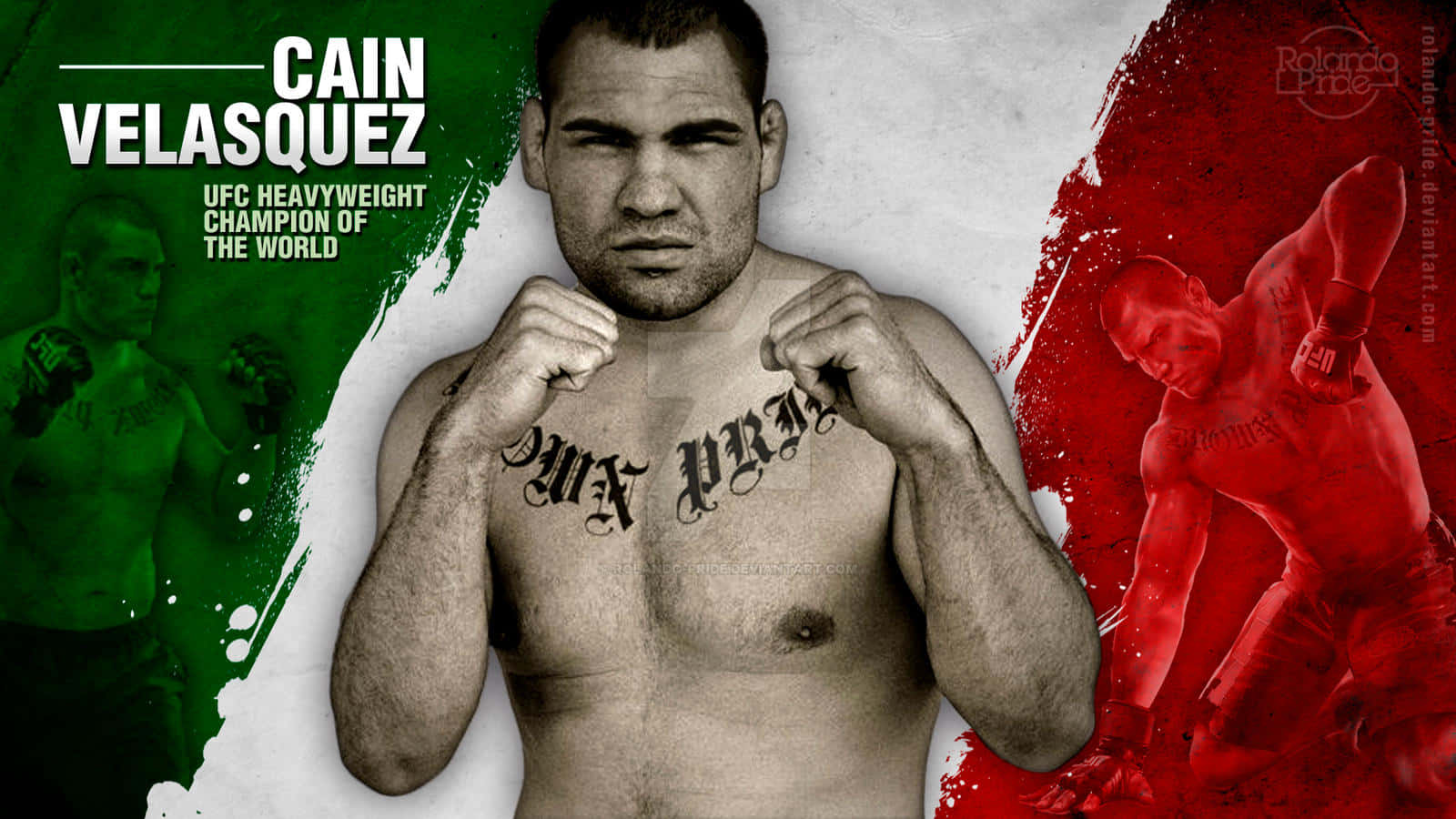 American Mixed Martial Artist Cain Velasquez Graphic Art Background