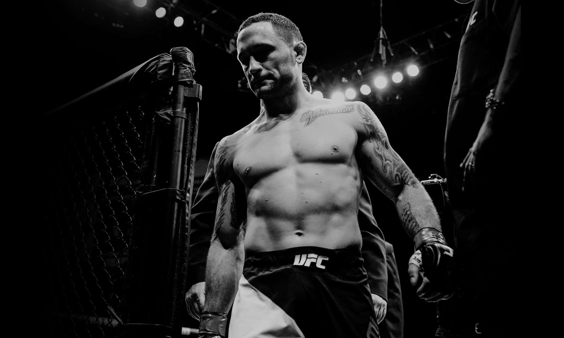 American Mixed Martial Artist Frankie Edgar Low Angle Shot Background