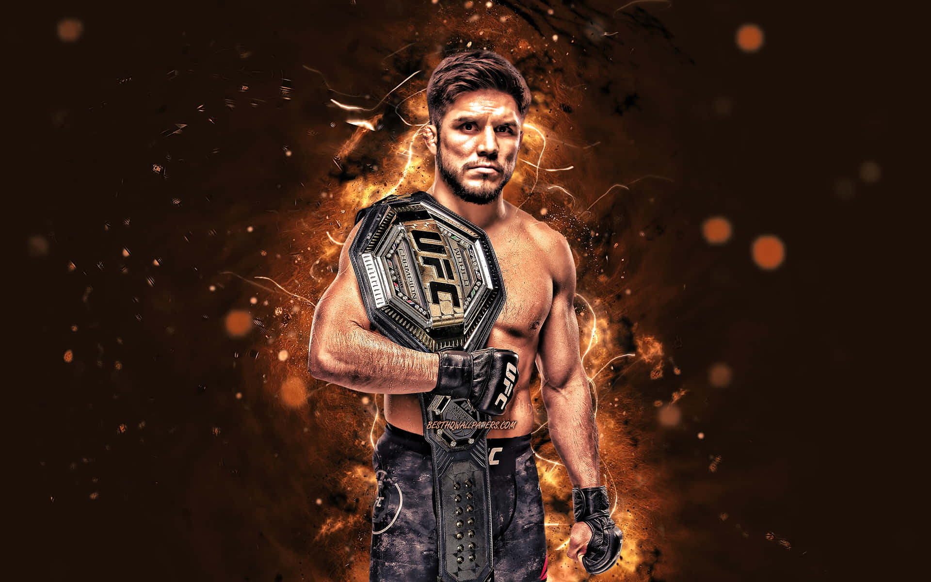 American Mixed Martial Artist Henry Cejudo Digital Fanart Background
