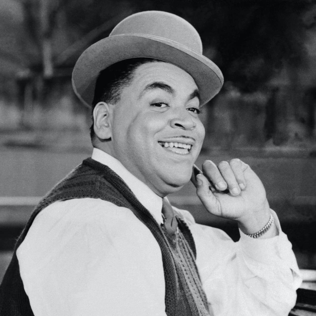 American Pianist Fats Waller Black And White Portrait