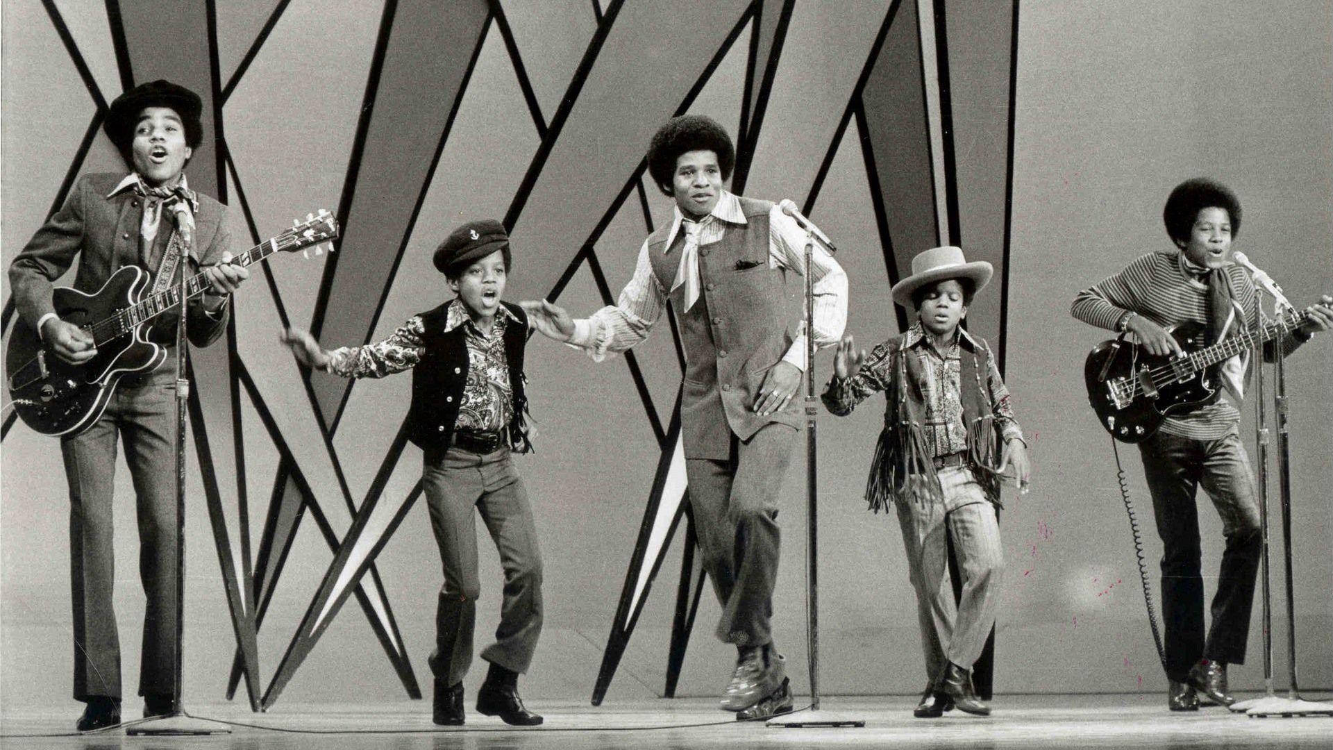 American Pop Band Jackson 5 At Ed Sullivan Show Background