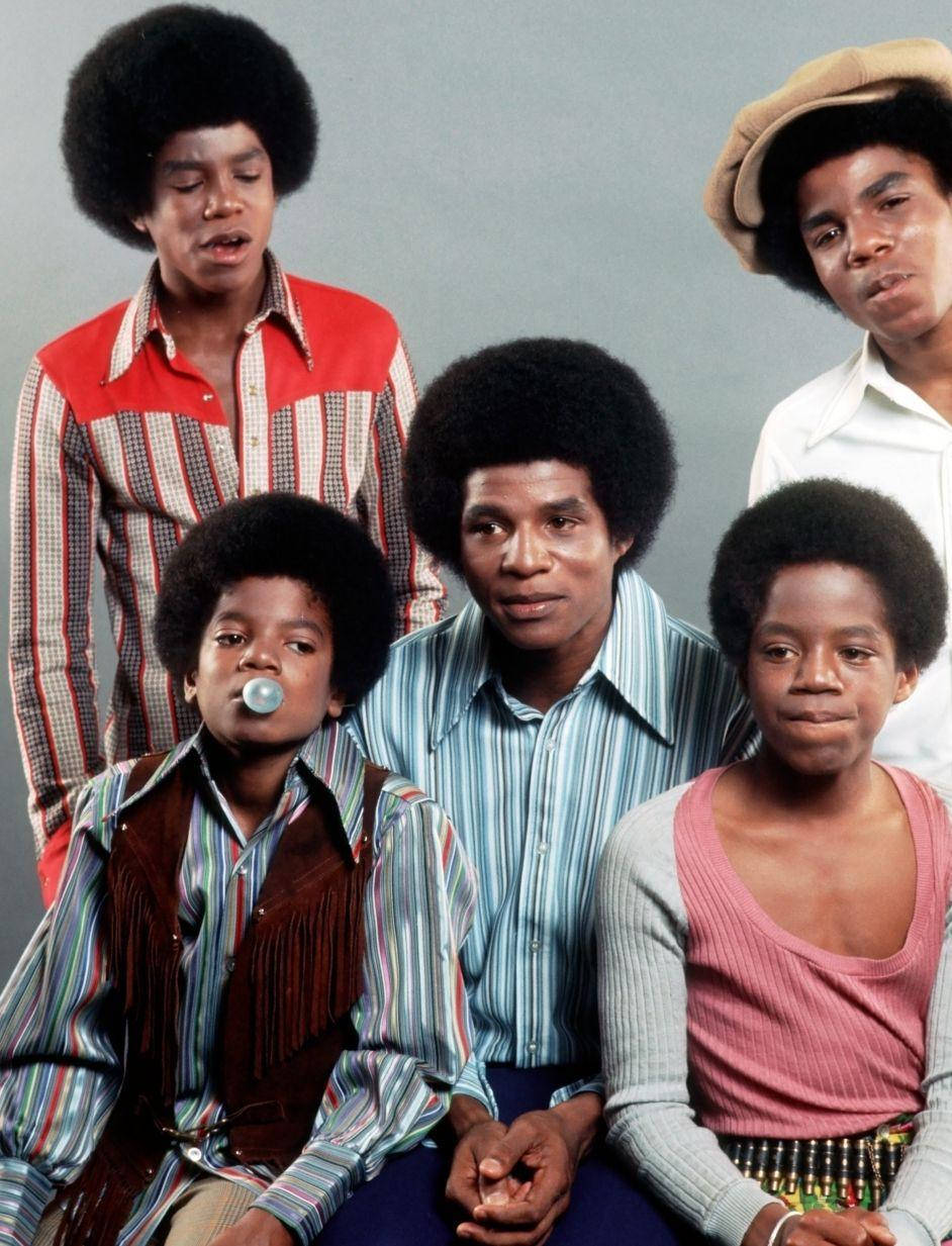 American Pop Band Jackson 5 Closeup Portrait Background