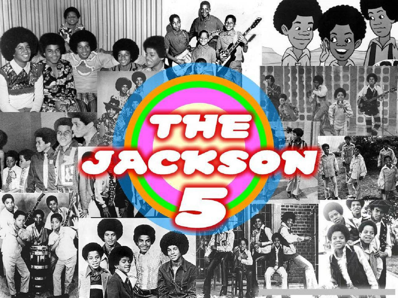 American Pop Band Jackson 5 Digital Art Background