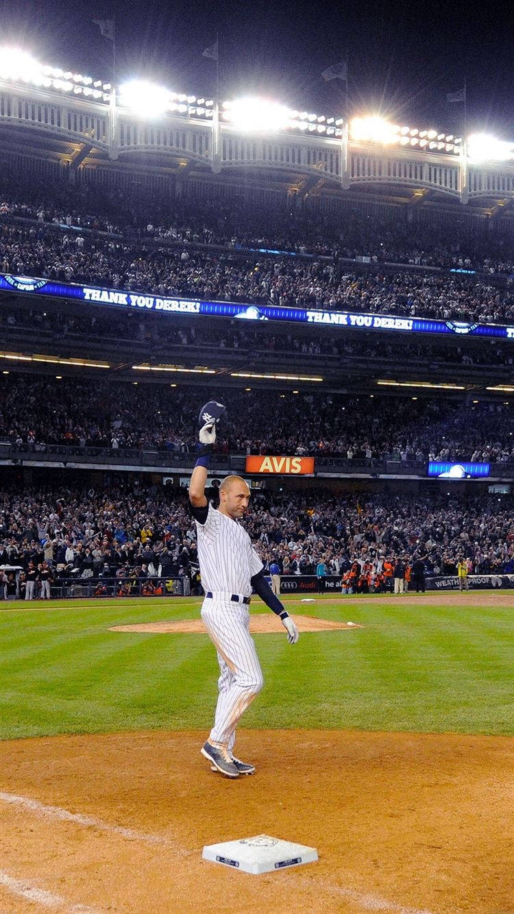 American Professional Baseball Player Derek Jeter Sports Iphone Background