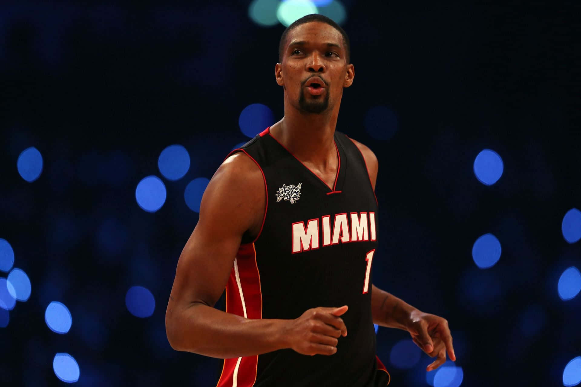 American Professional Basketball Player Chris Bosh Bokeh Art Background
