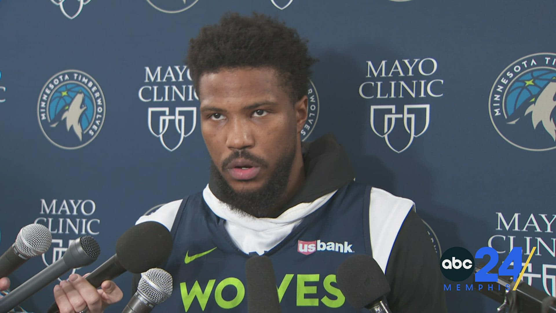American Professional Basketball Player Malik Beasley 2022 Press Conference Background