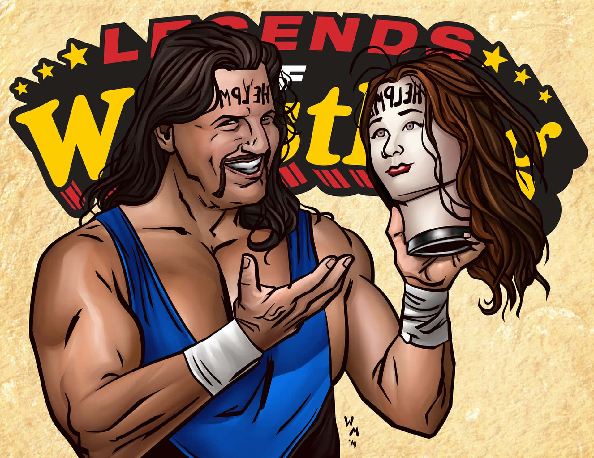 American Professional Wrestler Al Snow Digital Art Background