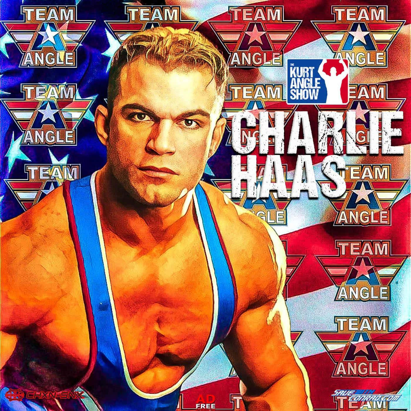 American Professional Wrestler Charlie Haas Posing In Team Angle Poster Background