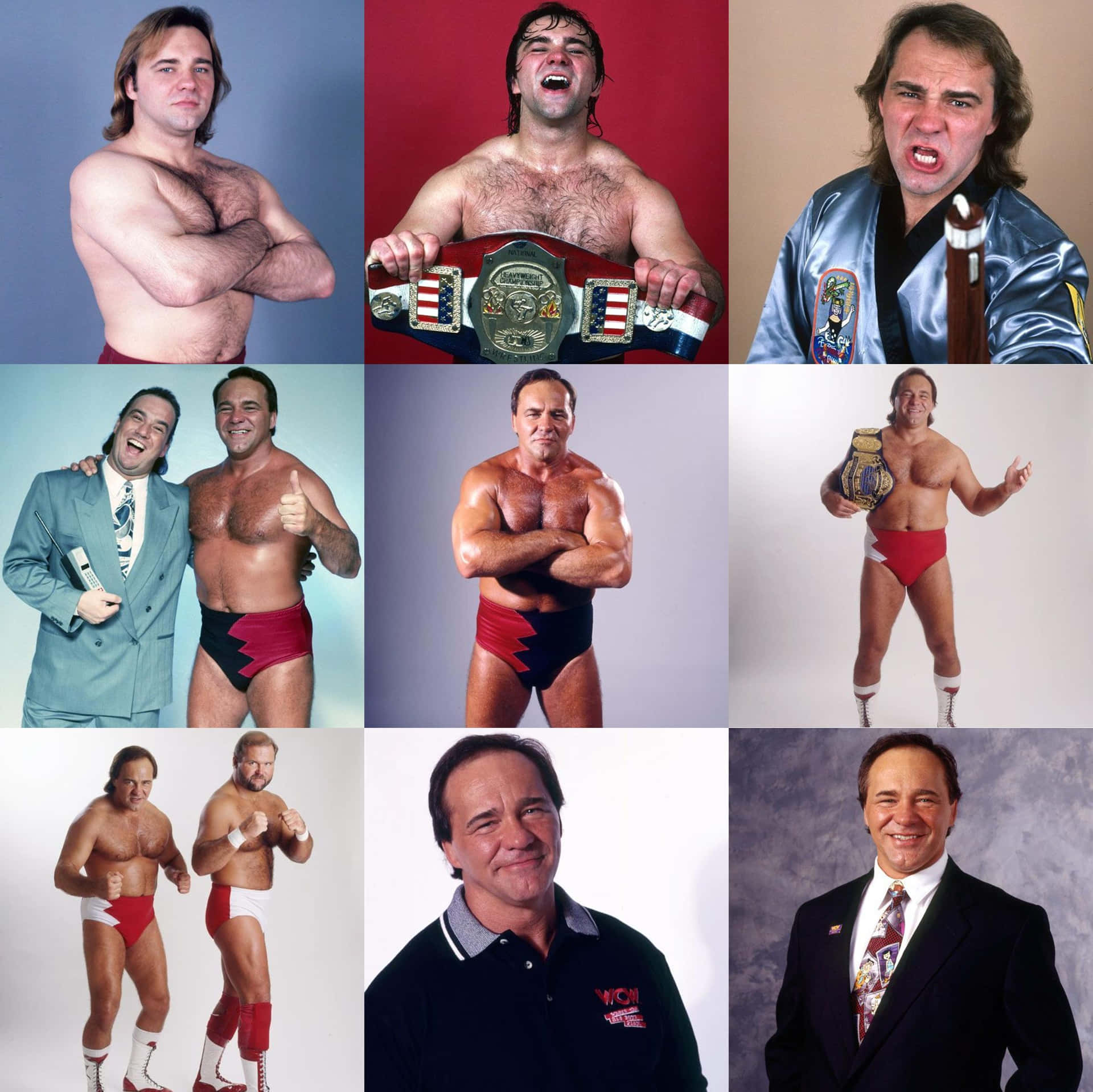 American Professional Wrestler Larry Zbyszko In Action Background