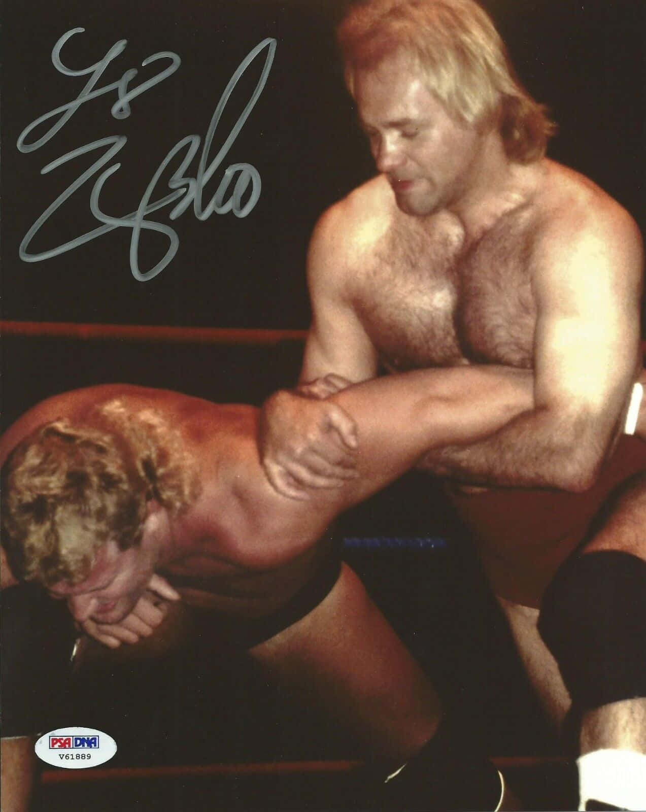 American Professional Wrestler Larry Zbyszko Signed Photograph Background