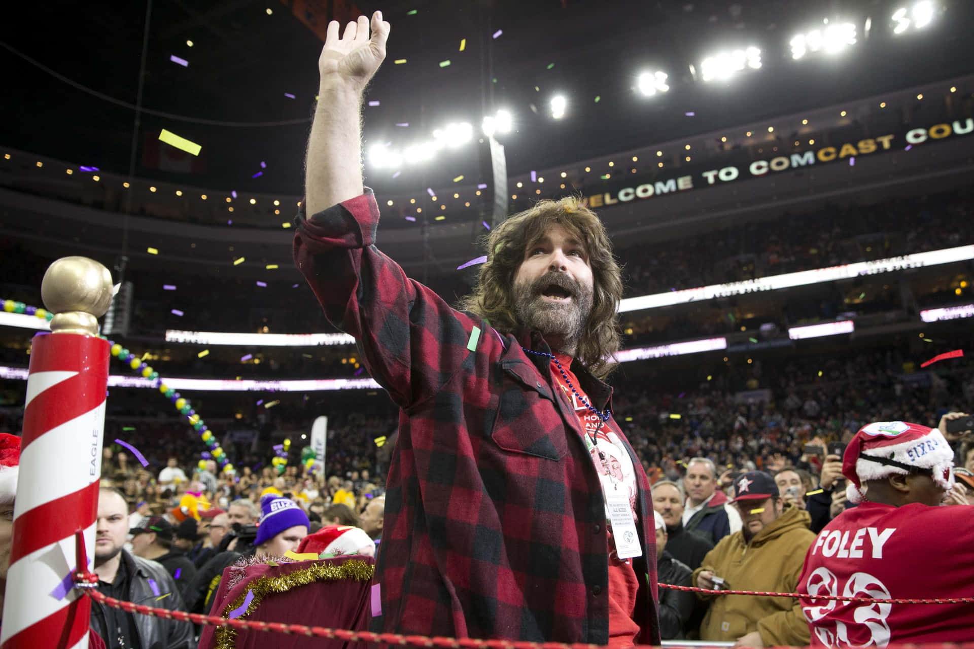 American Professional Wrestler Mick Foley At Wing Bowl 23 Background
