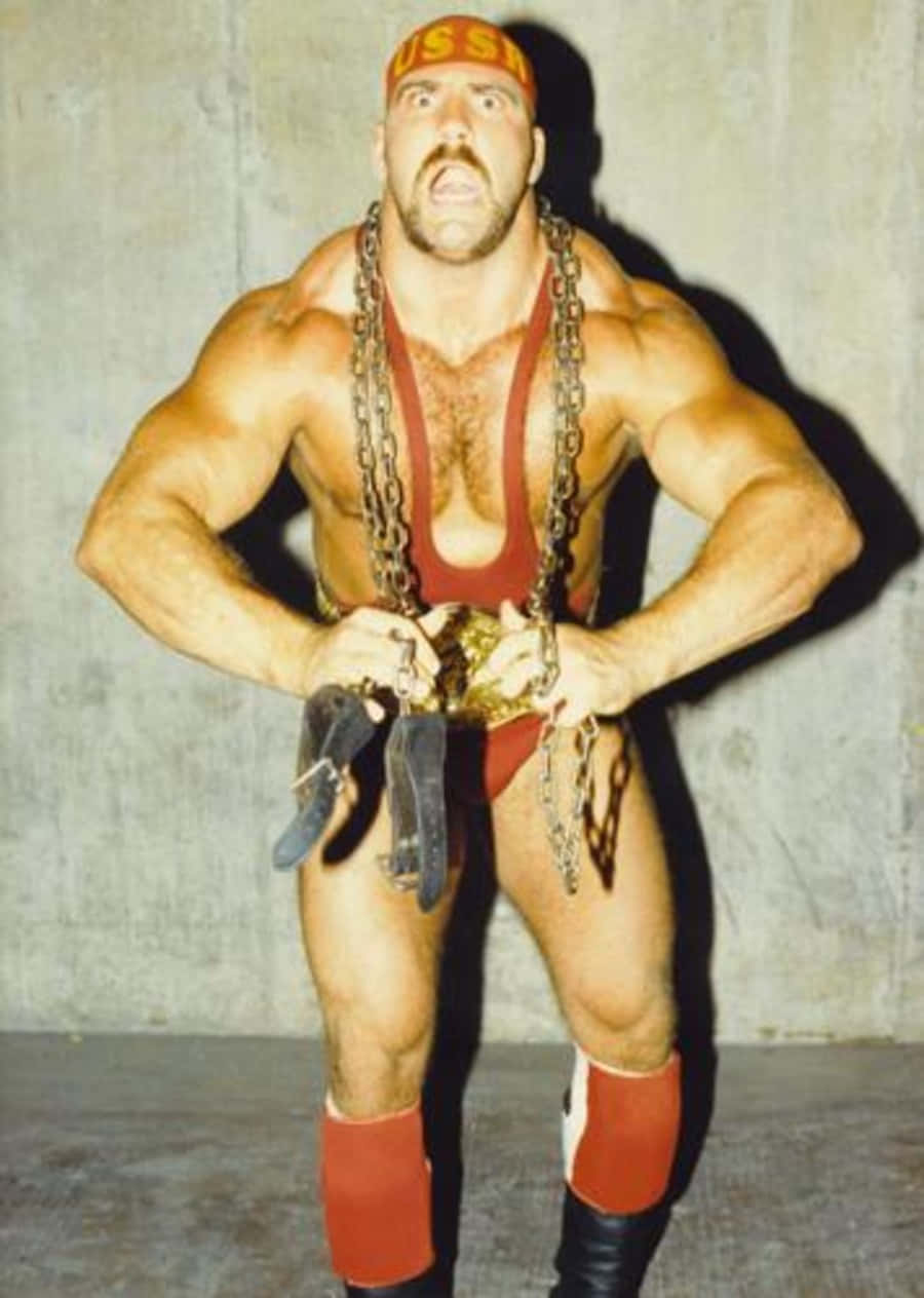 American Professional Wrestler, Nikita Koloff In Action. Background