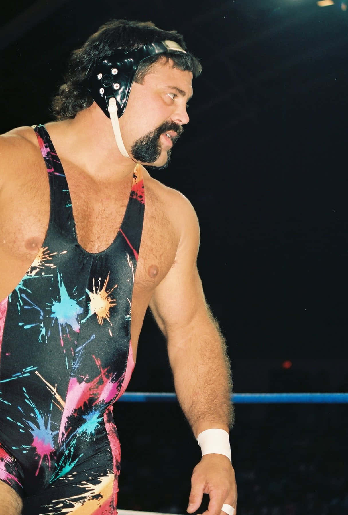 American Professional Wrestler Rick Steiner In Ring Background