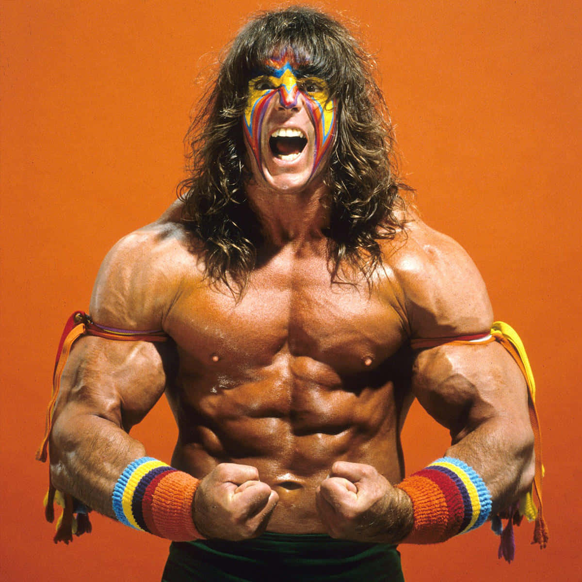 American Professional Wrestler Ultimate Warrior Wwe Photograph Background