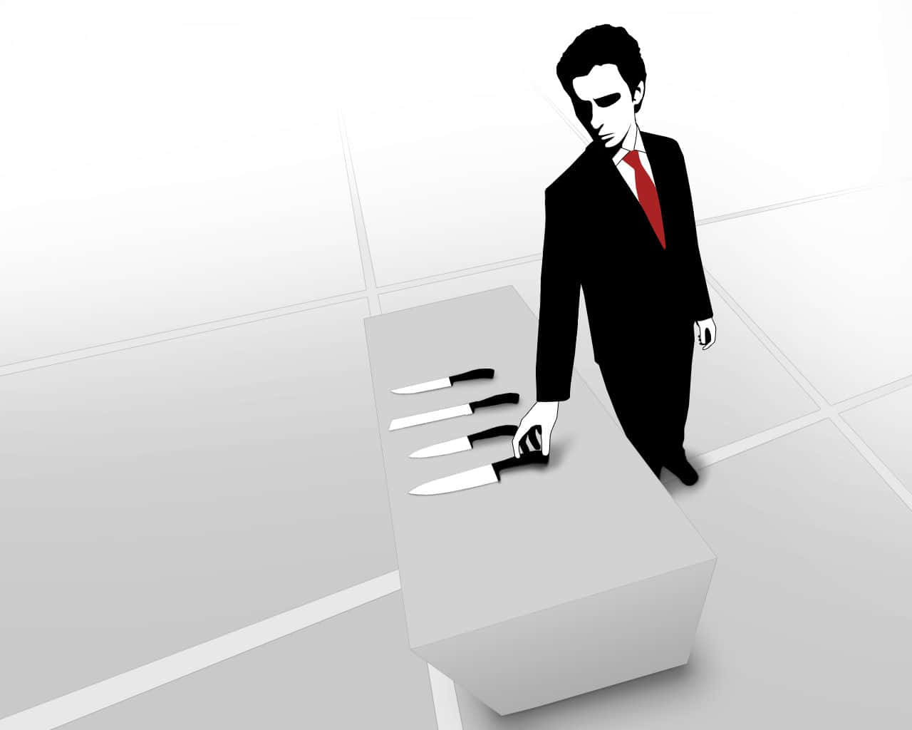 American Psycho Minimalist Art Hd Background