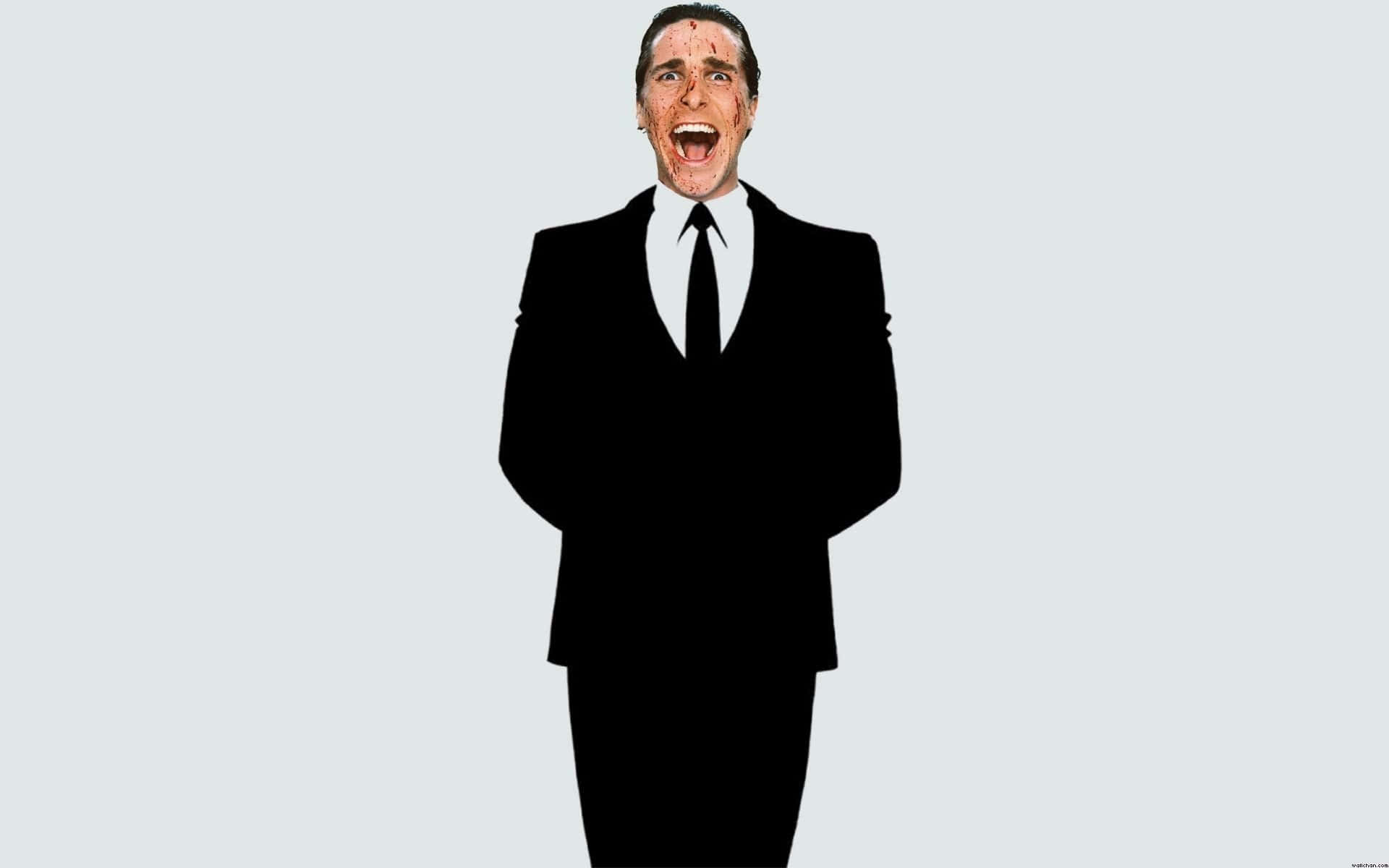American Psycho Mouth Open Hd Background