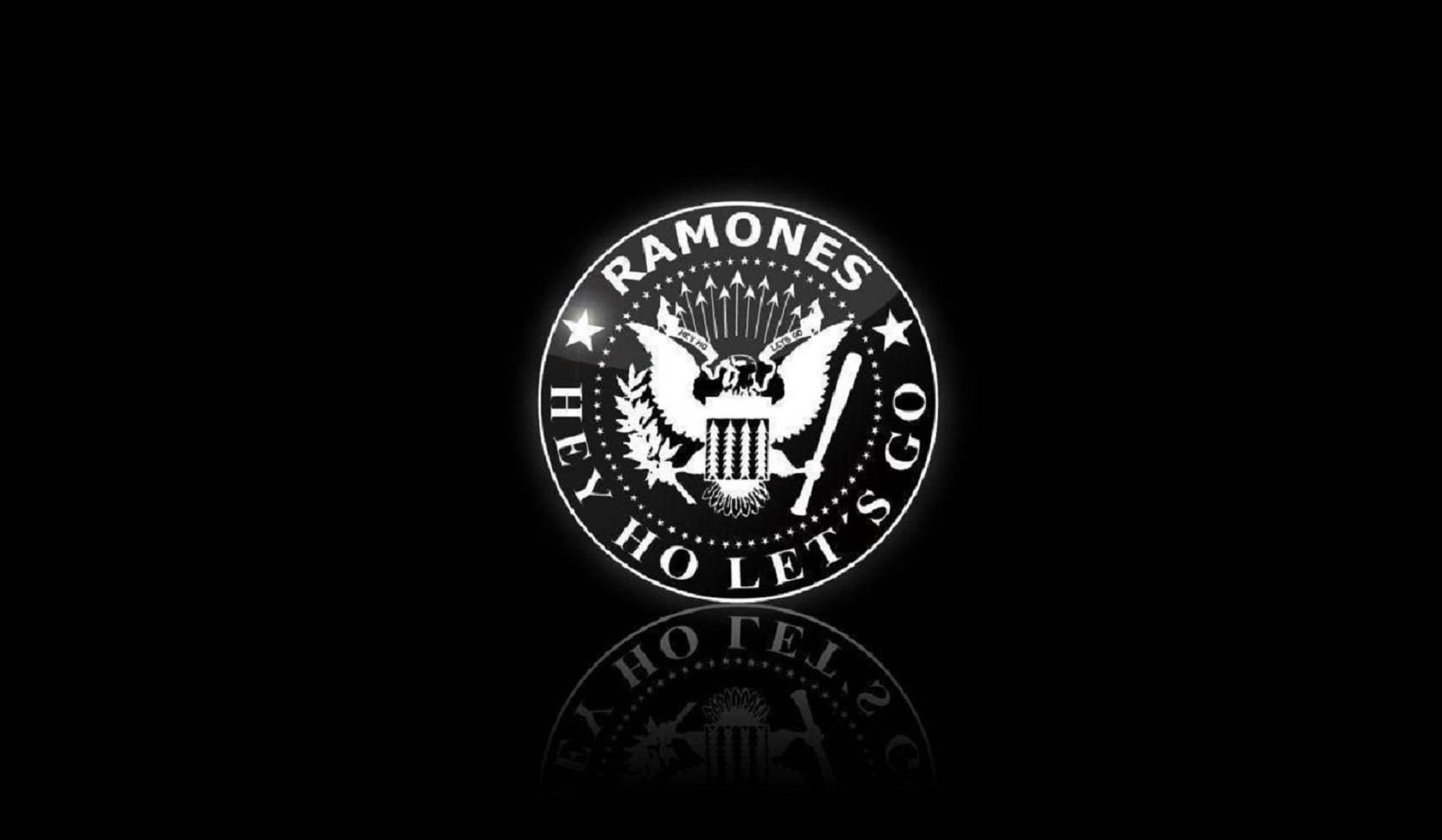 American Punk Rock Band Ramones White Eagle Logo Background