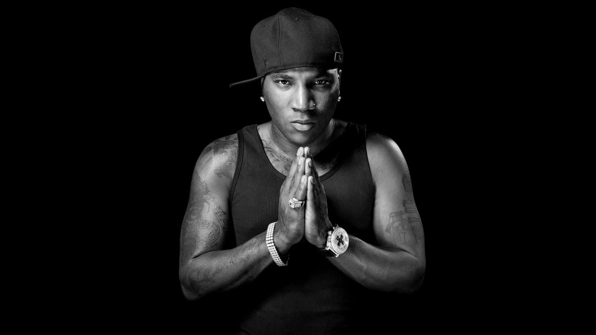 American Rapper Jeezy Flaunting His Intricate Hand Tattoo.