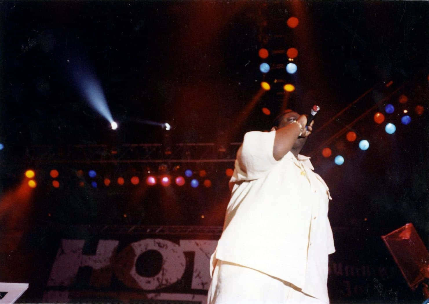 American Rapper The Notorious Big Performing Background