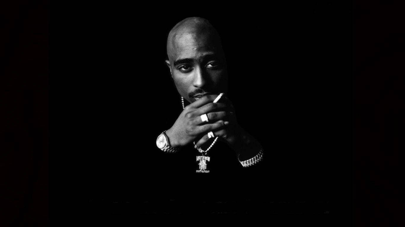 American Rapper Tupac Smoking