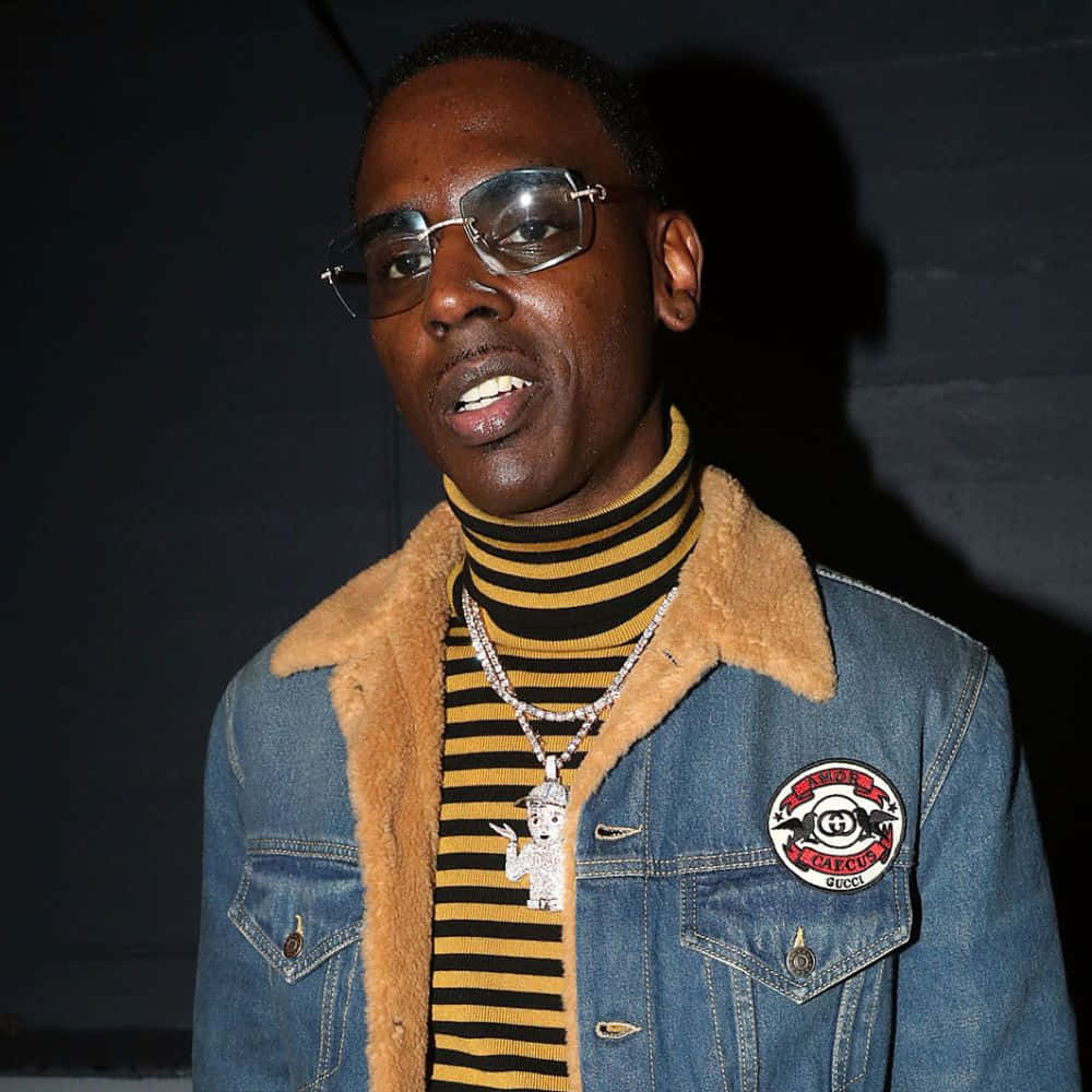 American Rapper Young Dolph 2019 Portrait Background