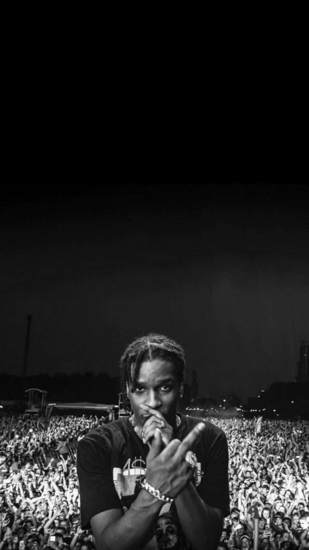American Rappers Lil Uzi Vert, Asap Rocky, And Tyler, The Creator Break It Down On Stage Background