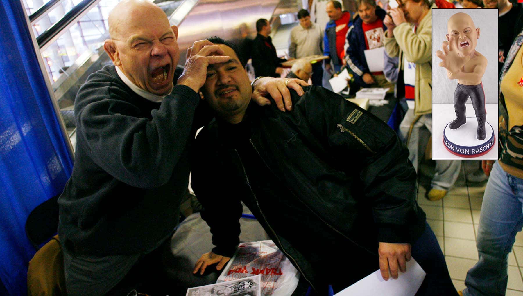 American Retired Wrestler Baron Von Raschke With A Fan Background