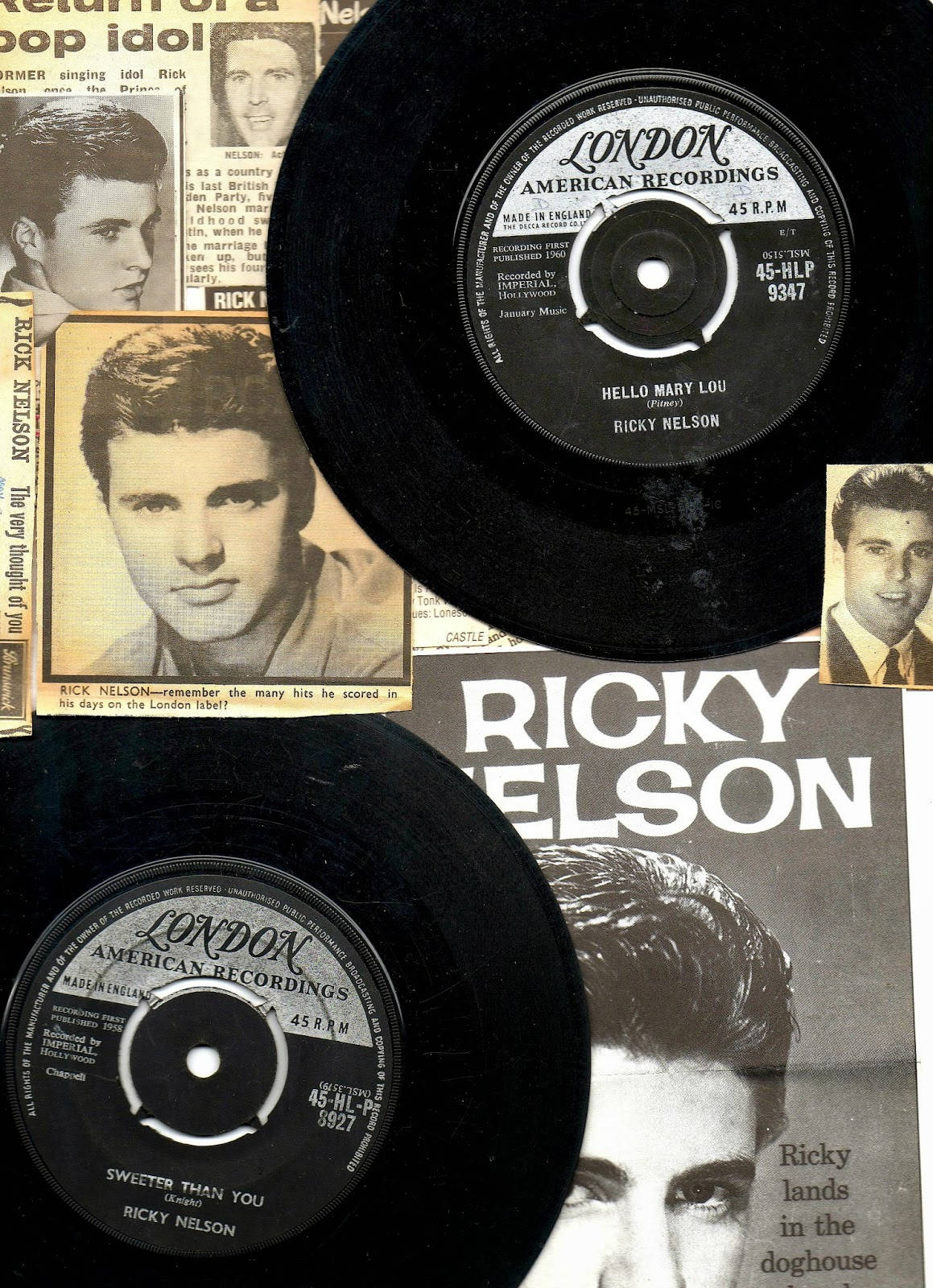 American Rock And Roll Singer Rick Nelson Vinyl Background