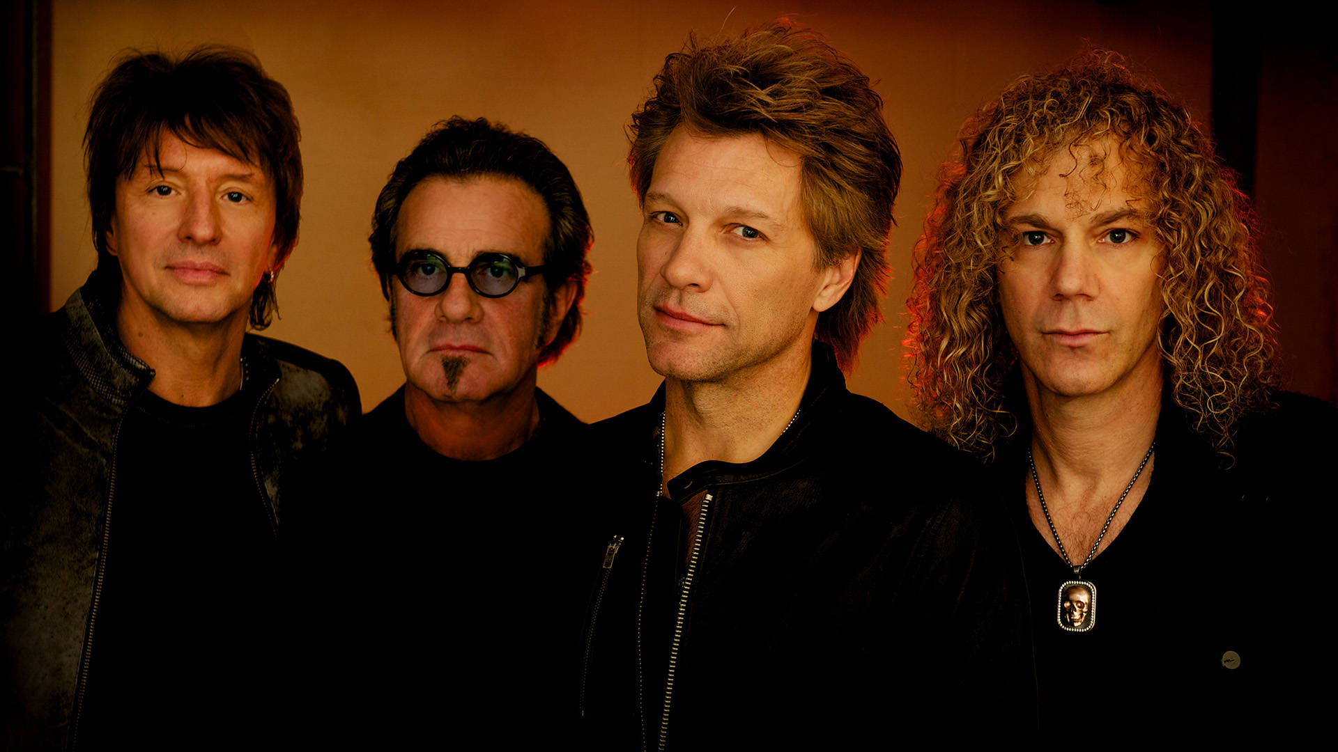 American Rock Band Bon Jovi David Bergman Portrait Background