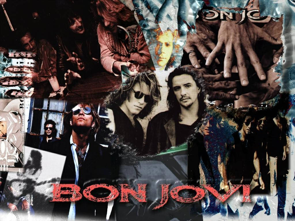 American Rock Band Bon Jovi Grunge Poster Background