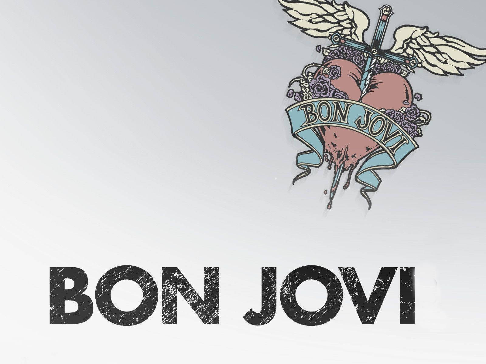 American Rock Band Bon Jovi Logo Fanart Background