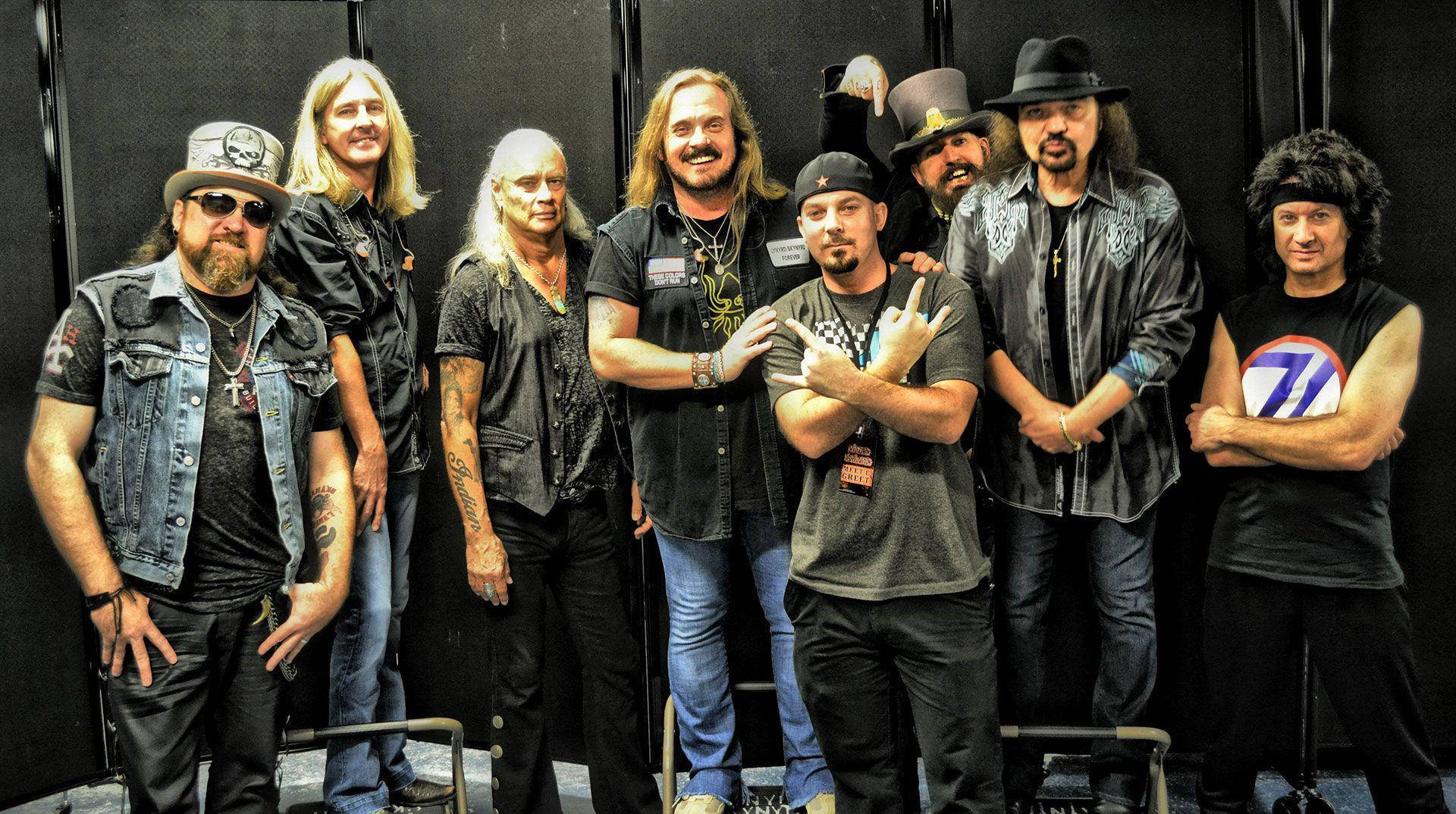 American Rock Band Lynyrd Skynyrd Backstage Photo Background