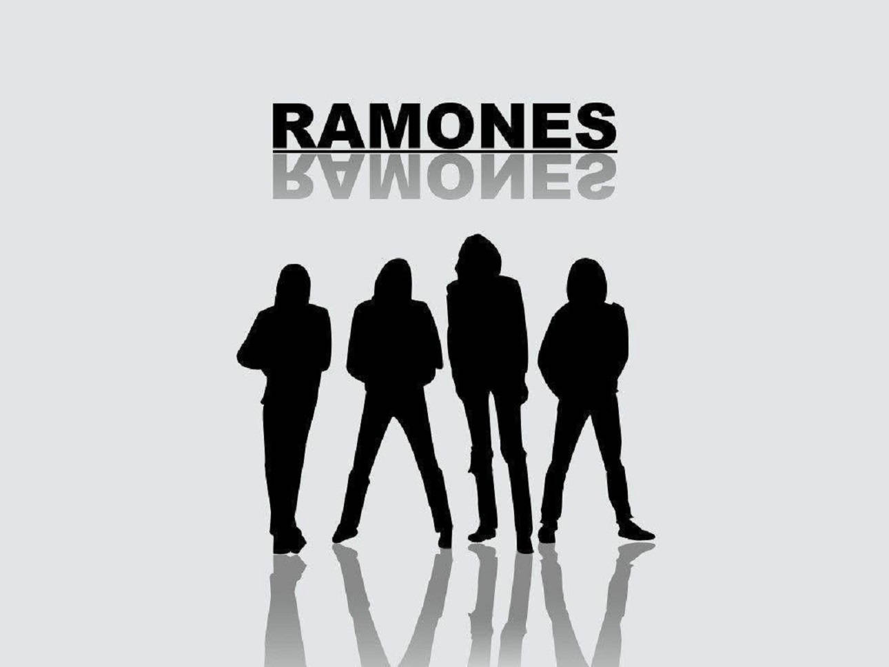 American Rock Band Ramones Black Illustration Background