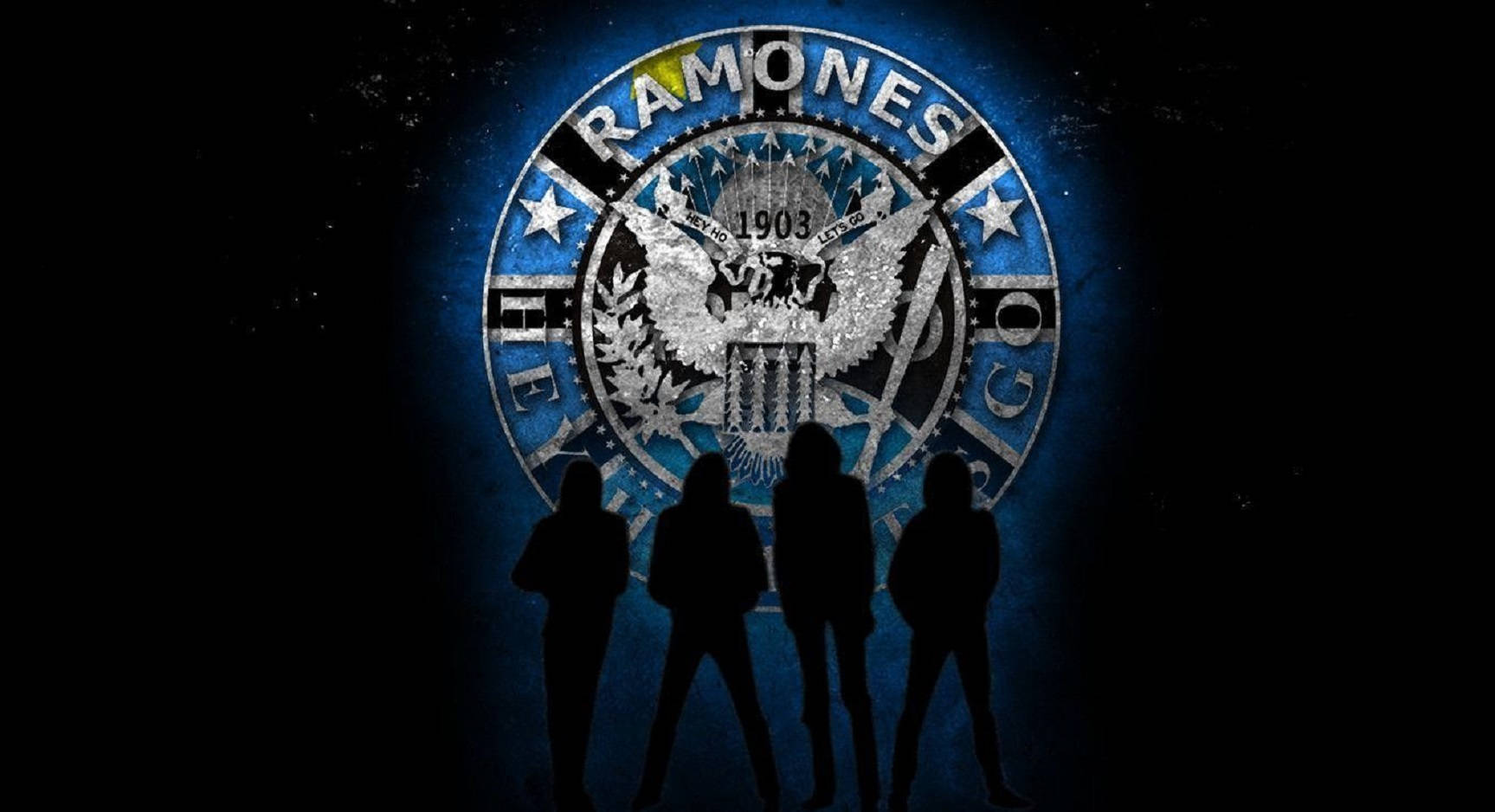 American Rock Band Ramones' Iconic Sealed Illustration Background