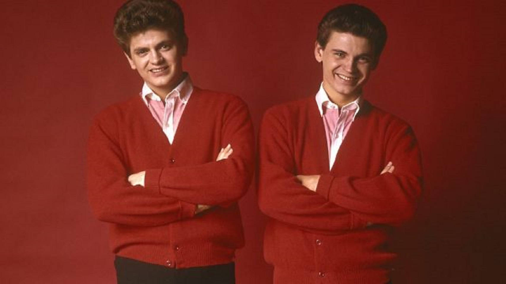 American Rock Duo Everly Brothers Studio Portrait Background