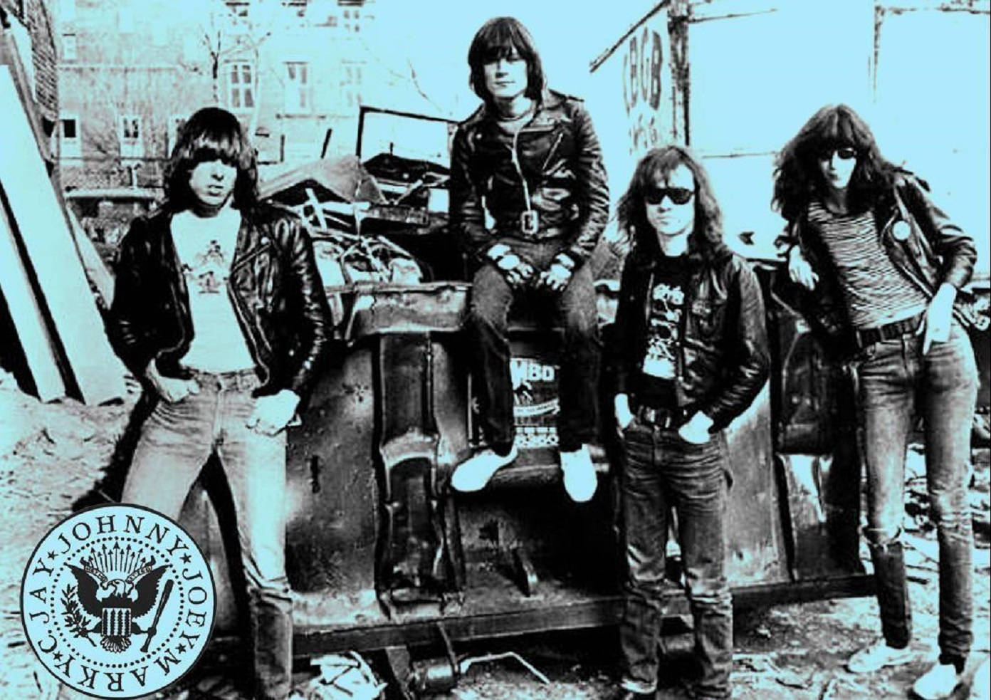 American Rock Group Ramones New York 1977 Background